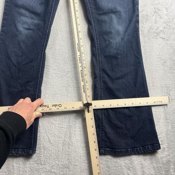 Democracy Women Jeans Sz 12 Blue Denim Boot Cut AB Technology Dark Wash Stretch - Picture 6 of 10
